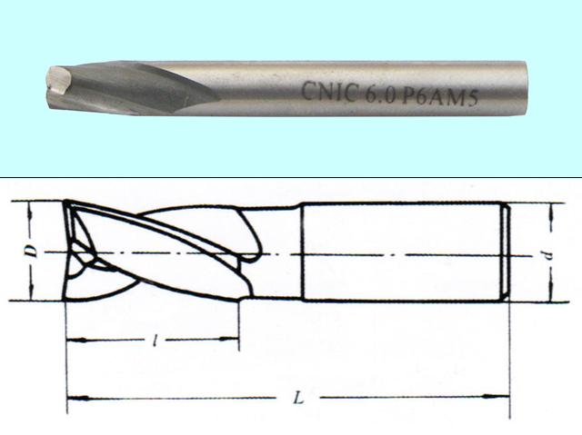 Фреза Шпоночная d 2,0х 4х30 ц/х Р6АМ5 "CNIC"