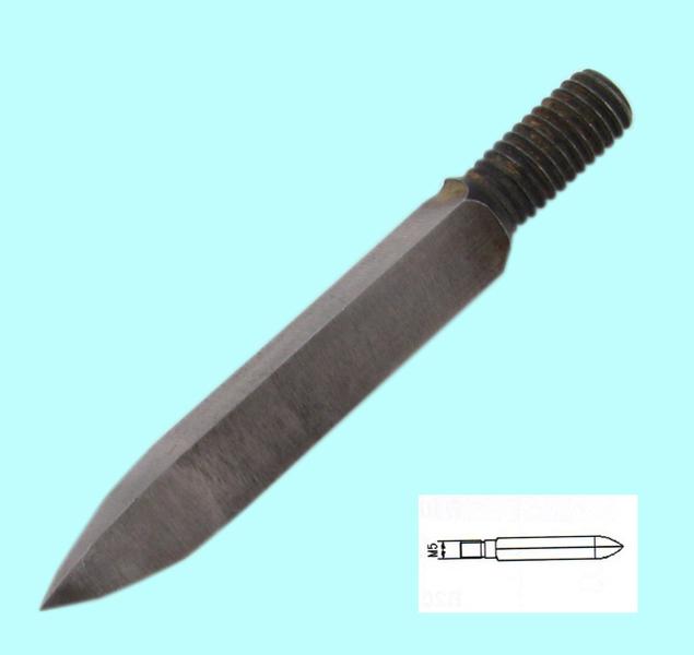 Лезвие трехгранное D25 Р6М5 хвостовик М5 "CNIC"