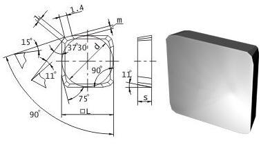 Пластина SPKN - 1504 EDR МС146 (Р40) квадратная (03371) гладкая без отверстия с зачистными фасками