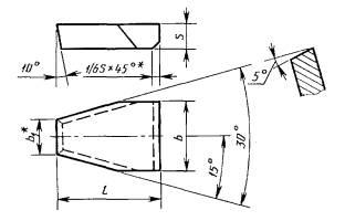 Пластина 48030 Т5К10 (16х5,5х2,1х4) (для резцов при нарезании трапециидальной резьбы)