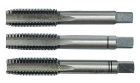 Метчик 1" UNC 60° 9ХС дюймовый, ручной, комплект из 3-х шт. (8 ниток/дюйм)