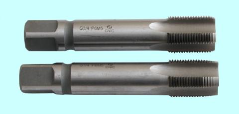 Метчик G 1 1/8" Р6М5 трубный цилиндрический, м/р. комплект из 2-х шт. (11 ниток/дюйм) ГОСТ 3266 "CNIC"