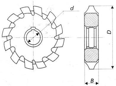 Фреза m 1,0 №4 50х16х4,0 9ХС, 20 град, Z=14