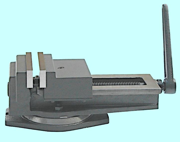 Тиски Станочные 250мм чугунные поворотные с открытым винтом ход 295мм (QB)250