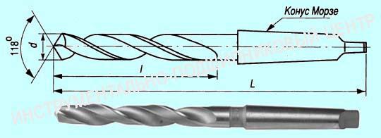 Сверло d 11,0х 55х140 к/х Р6М5 укороченное (ТИЗ)